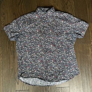 Ben Sherman button up collared short sleeve shirt, size large